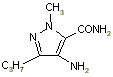1H-Pyrazole-5-carboxamide, 4-amino-l-methyl-3-n-propyl